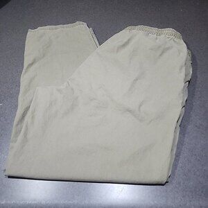 Cabelas Casuals Mens XL Khaki Elastic Waist Cotton Pants L30